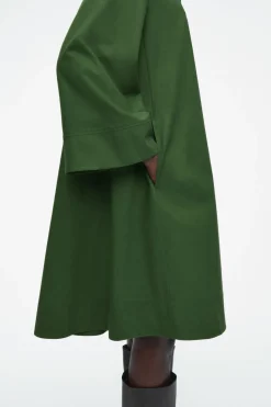 Clearance COS LONG-SLEEVED A-LINE SHIRT DRESS GREEN