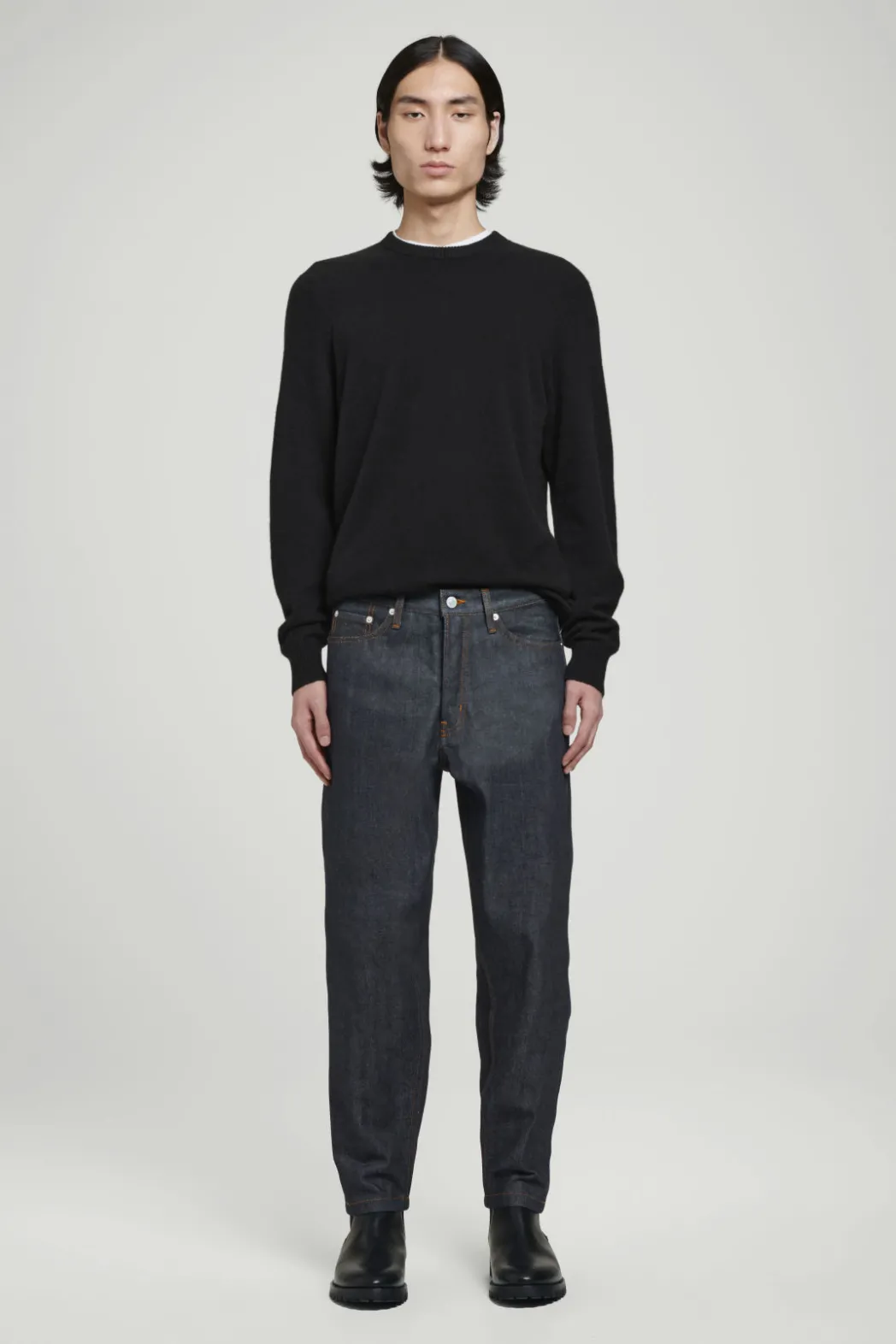 COS MARGIN RAW SELVEDGE TAPERED JEANS INDIGO