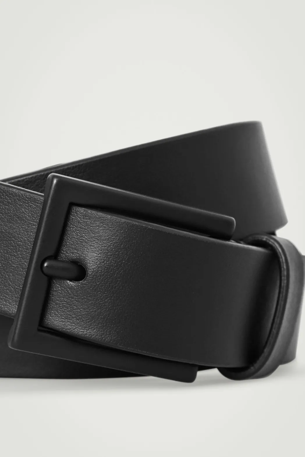 Hot COS MATTE LEATHER BELT BLACK