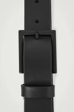 Hot COS MATTE LEATHER BELT BLACK