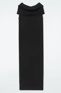 Hot COS MERINO WOOL BARDOT DRESS BLACK