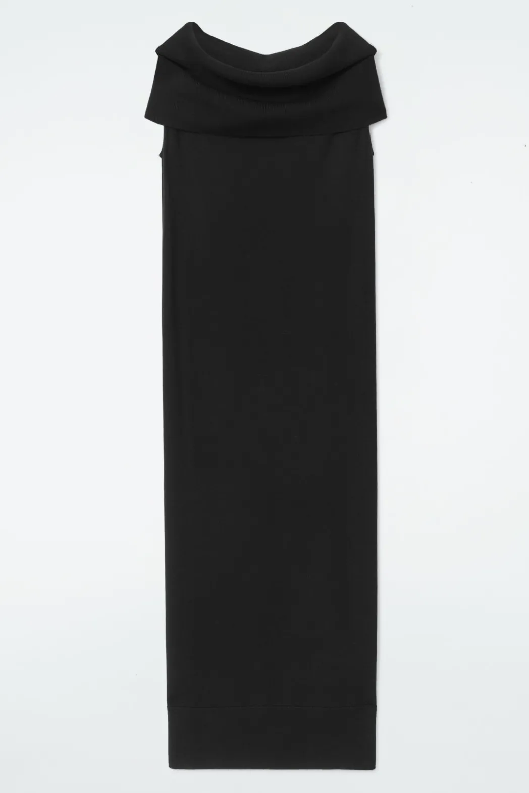 Hot COS MERINO WOOL BARDOT DRESS BLACK