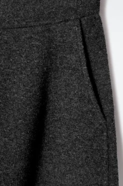 Hot COS MERINO WOOL BARREL-LEG TROUSERS CHARCOAL MÉLANGE