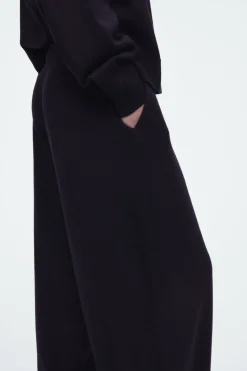 Best COS MERINO WOOL BARREL-LEG TROUSERS NAVY