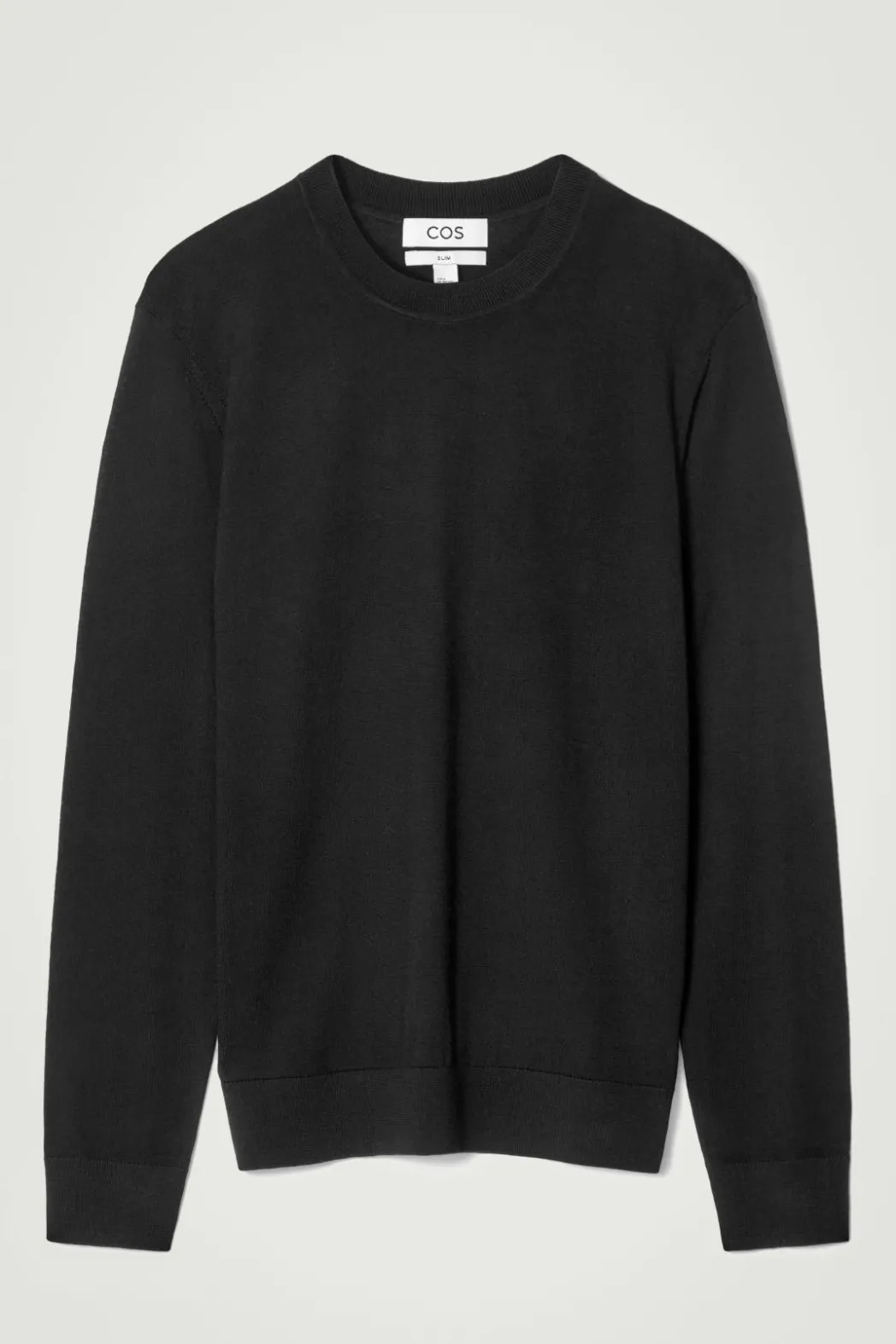 Best COS MERINO WOOL CREW-NECK SWEATER BLACK