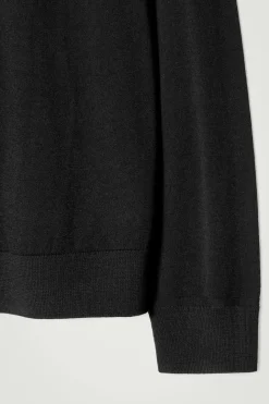 Best COS MERINO WOOL CREW-NECK SWEATER BLACK