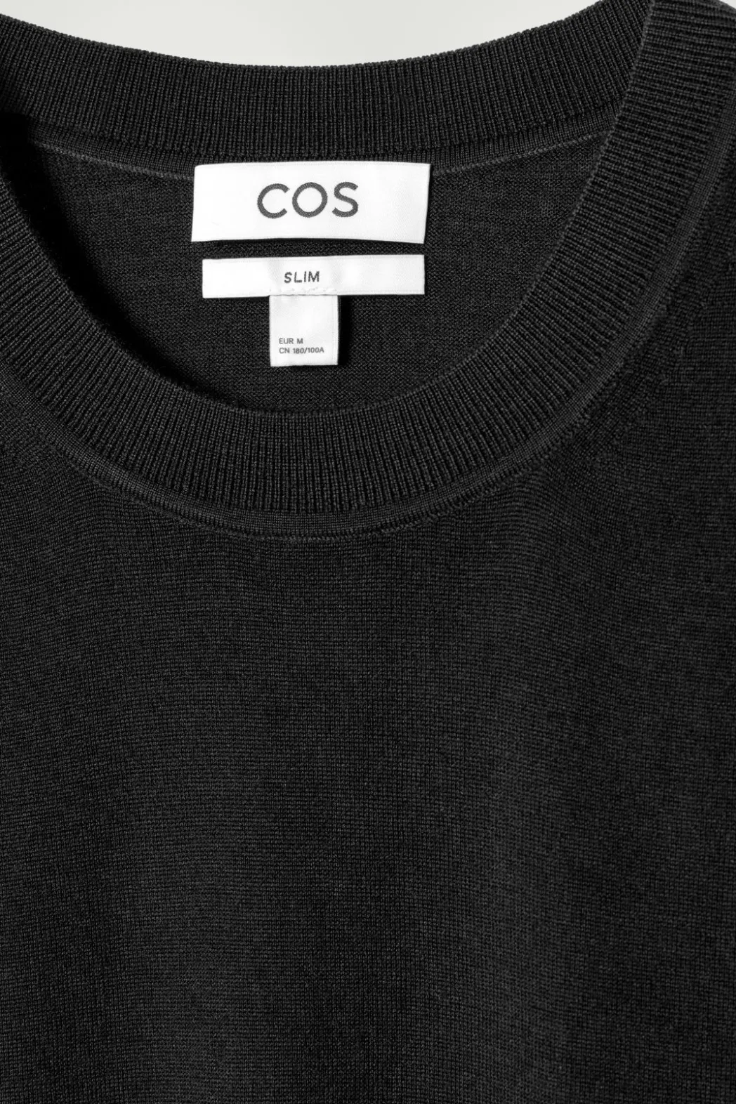 Best COS MERINO WOOL CREW-NECK SWEATER BLACK