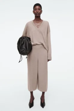 COS MERINO WOOL CULOTTES BEIGE