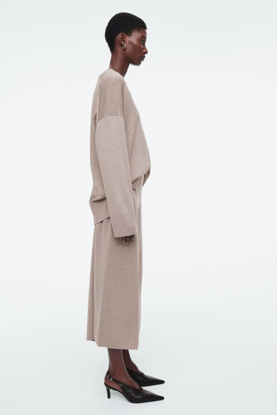 COS MERINO WOOL CULOTTES BEIGE