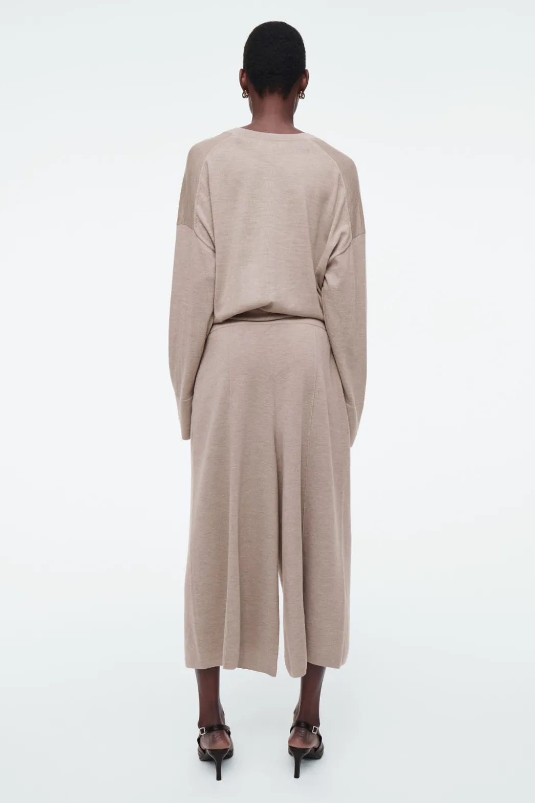 COS MERINO WOOL CULOTTES BEIGE