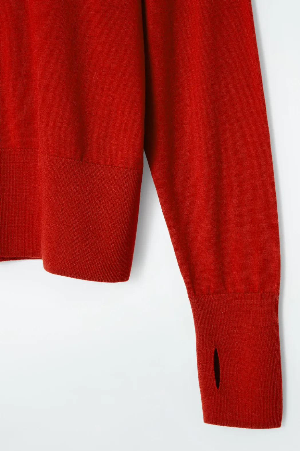 Sale COS MERINO WOOL HOODIE RED