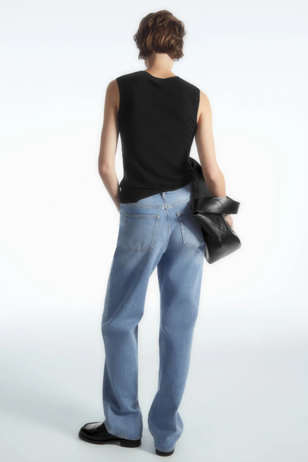Clearance COS MERINO WOOL KNITTED TANK TOP BLACK
