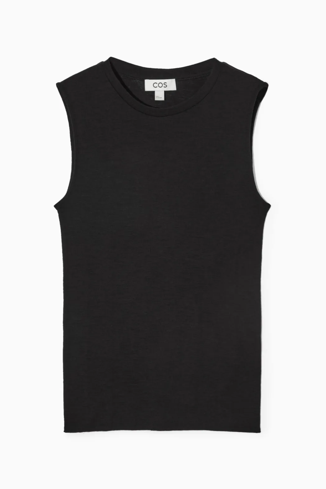 Clearance COS MERINO WOOL KNITTED TANK TOP BLACK