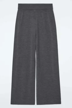 Online COS MERINO WOOL PANTS DARK GRAY
