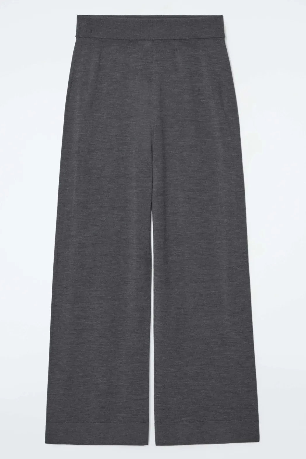 Online COS MERINO WOOL PANTS DARK GRAY