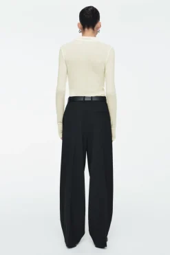 Online COS MERINO WOOL POLO SHIRT IVORY