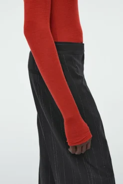 Sale COS MERINO WOOL POLO SHIRT RED
