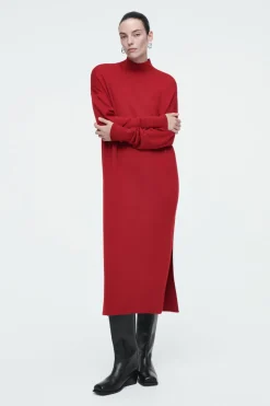 Hot COS MERINO WOOL TURTLENECK DRESS RED
