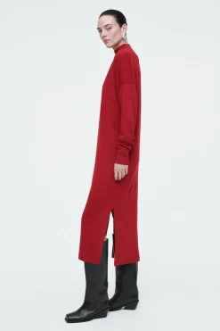 Hot COS MERINO WOOL TURTLENECK DRESS RED