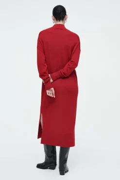 Hot COS MERINO WOOL TURTLENECK DRESS RED