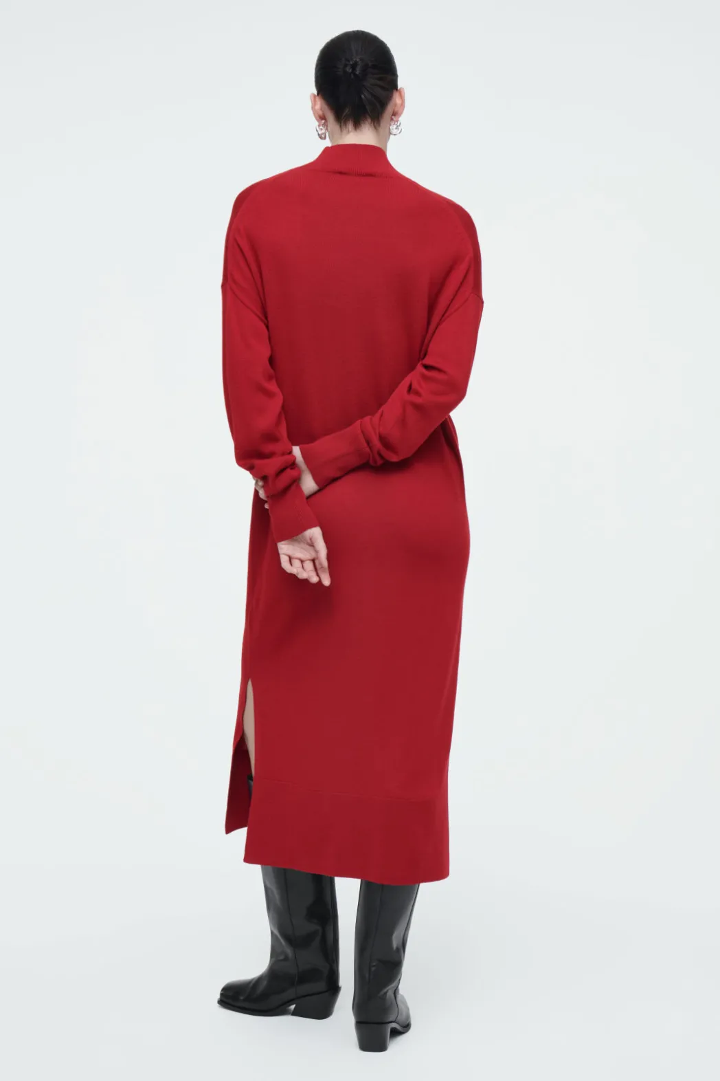 Hot COS MERINO WOOL TURTLENECK DRESS RED