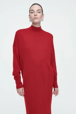 Hot COS MERINO WOOL TURTLENECK DRESS RED