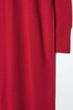 Hot COS MERINO WOOL TURTLENECK DRESS RED
