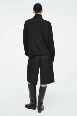 Sale COS MERINO WOOL TURTLENECK SWEATER BLACK