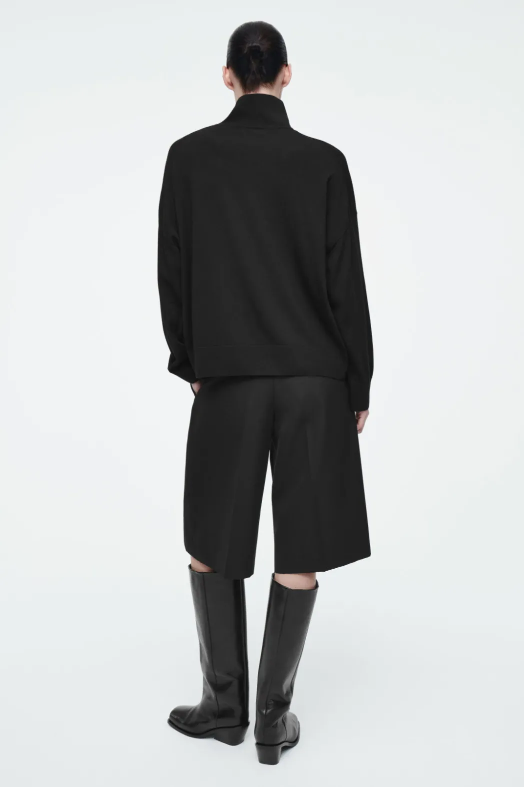 Sale COS MERINO WOOL TURTLENECK SWEATER BLACK