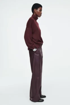 Sale COS MERINO WOOL TURTLENECK SWEATER BURGUNDY