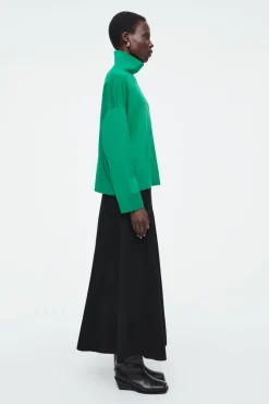 Clearance COS MERINO WOOL TURTLENECK SWEATER GREEN
