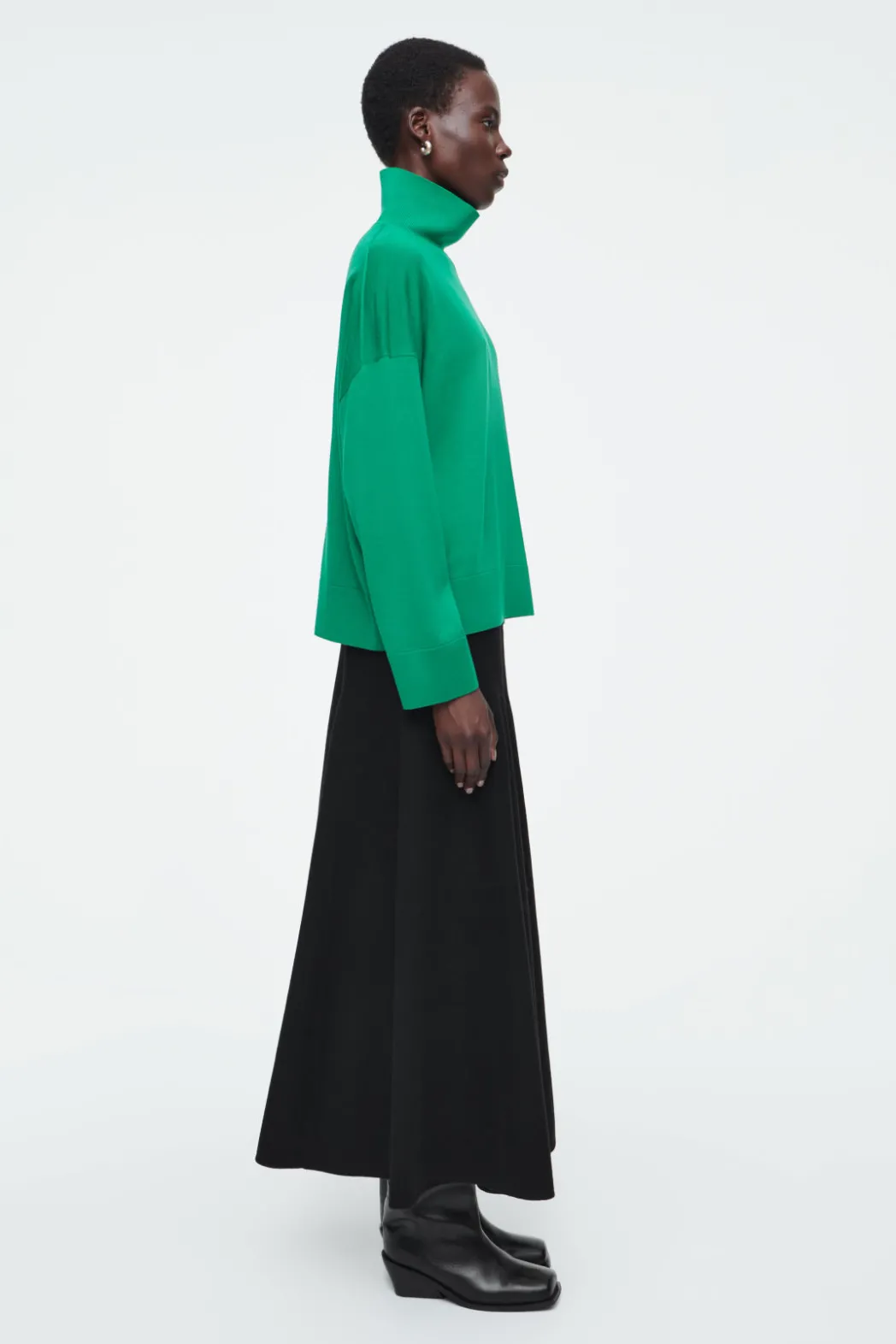 Clearance COS MERINO WOOL TURTLENECK SWEATER GREEN