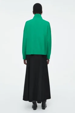 Clearance COS MERINO WOOL TURTLENECK SWEATER GREEN