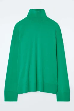 Clearance COS MERINO WOOL TURTLENECK SWEATER GREEN