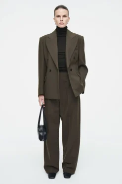 New COS MERINO WOOL TURTLENECK TOP BLACK