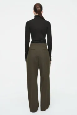 New COS MERINO WOOL TURTLENECK TOP BLACK