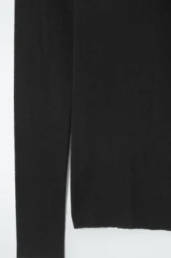 New COS MERINO WOOL TURTLENECK TOP BLACK