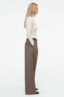 COS MERINO WOOL TURTLENECK TOP WHITE