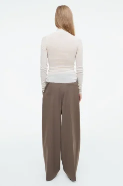 COS MERINO WOOL TURTLENECK TOP WHITE