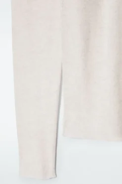 COS MERINO WOOL TURTLENECK TOP WHITE
