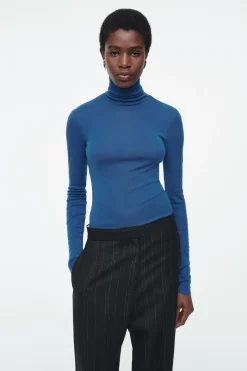 Clearance COS MERINO WOOL TURTLENECK TOP BRIGHT BLUE