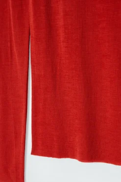 COS MERINO WOOL TURTLENECK TOP RED