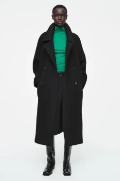 New COS MERINO WOOL TURTLENECK TOP GREEN
