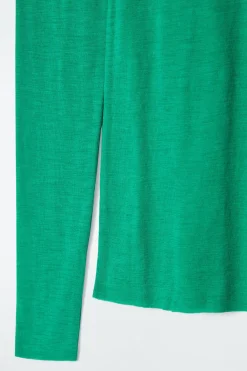 New COS MERINO WOOL TURTLENECK TOP GREEN