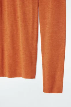 Discount COS MERINO WOOL TURTLENECK TOP ORANGE