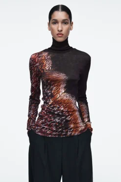 Online COS MERINO WOOL TURTLENECK TOP MULTICOLORED