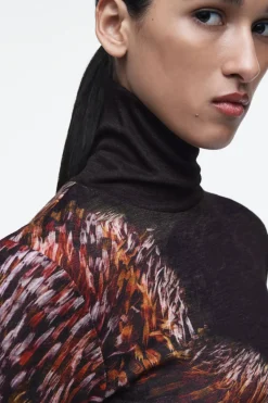 Online COS MERINO WOOL TURTLENECK TOP MULTICOLORED