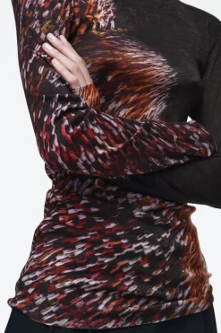 Online COS MERINO WOOL TURTLENECK TOP MULTICOLORED
