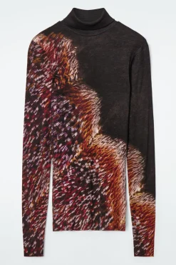 Online COS MERINO WOOL TURTLENECK TOP MULTICOLORED