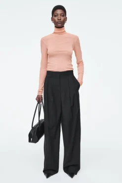 Sale COS MERINO WOOL TURTLENECK TOP APRICOT